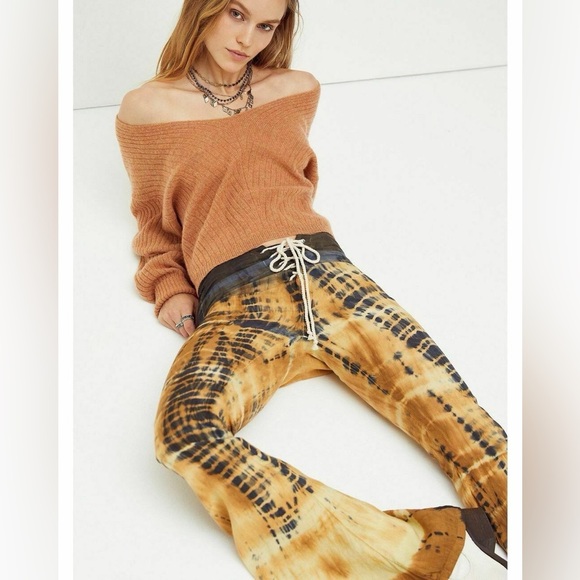 Free People ELIAS Cashmere V Neck Sweater - Cinnamon (Burnt Orange) XS - Picture 3 of 13